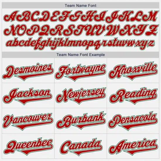 Custom White Red-Kelly Green Authentic Two Tone Baseball Jersey