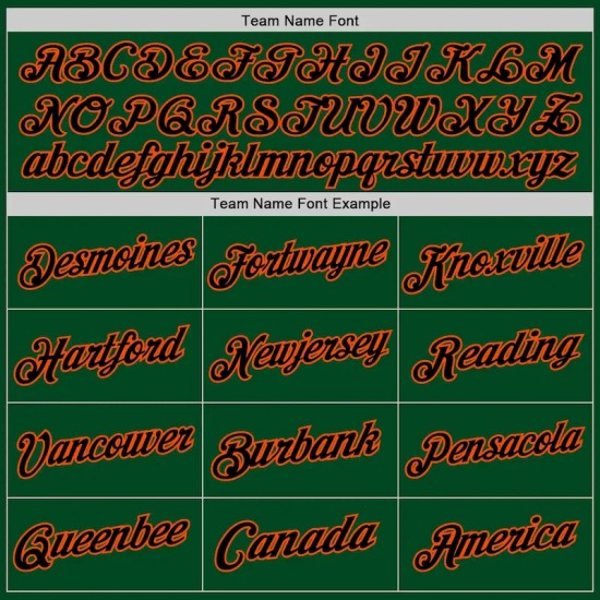 Custom Green Black-Orange Authentic Throwback Basketball Jersey