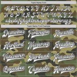 Custom Camo White Black-Gray Bomber Full-Snap Varsity Letterman Salute To Service Jacket