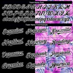Custom Pink Black-White 3D Pattern Design Tropical Flower And Hawaii Palm Leaves Authentic Baseball Jersey Custom Pink Black-White 3D Pattern Design Tropical Flower And Hawaii Palm Leaves Authentic Baseball Jersey