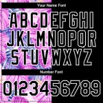 Custom Pink Black-White 3D Pattern Design Tropical Flower And Hawaii Palm Leaves Authentic Baseball Jersey Custom Pink Black-White 3D Pattern Design Tropical Flower And Hawaii Palm Leaves Authentic Baseball Jersey