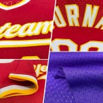 Custom Purple Old Gold-Black Authentic Throwback Baseball Jersey