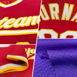 Custom Purple Old Gold-Black Authentic Throwback Baseball Jersey