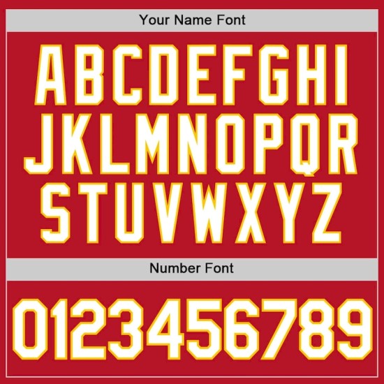 Custom Red White-Gold Performance T-Shirt