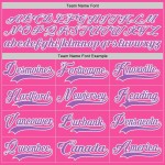 Custom Pink Medium Purple-White Hockey Lace Neck Jersey