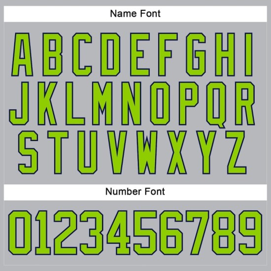 Custom Gray Neon Green-Navy Hockey Lace Neck Jersey