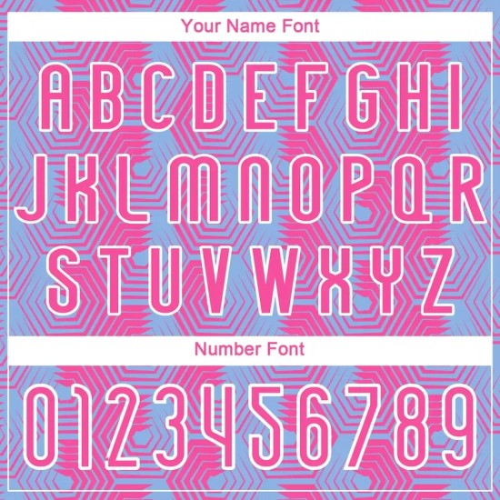 Custom Light Blue Pink-White Geometric Shape Sublimation Volleyball Uniform Jersey