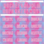 Custom Light Blue Pink-White Geometric Shape Sublimation Volleyball Uniform Jersey