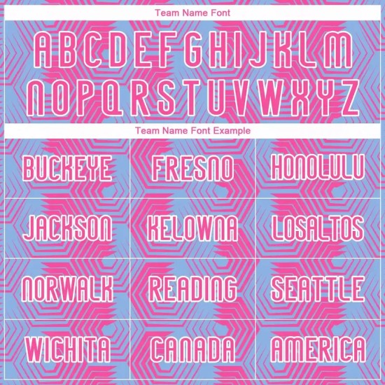 Custom Light Blue Pink-White Geometric Shape Sublimation Volleyball Uniform Jersey