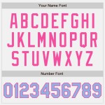 Custom White Light Blue-Pink Authentic Two Tone Baseball Jersey