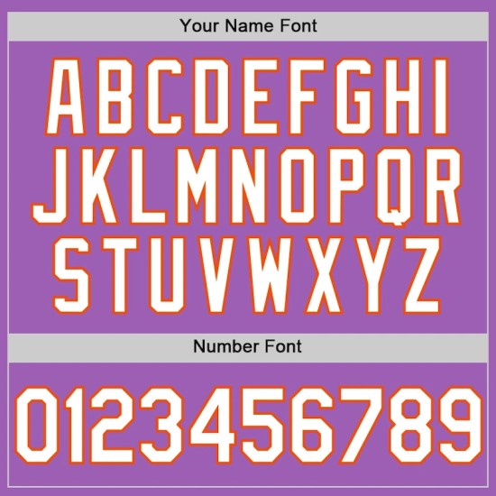 Custom Medium Purple White-Orange Authentic Baseball Jersey