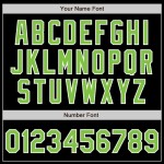 Custom Black Neon Green-White Bomber Full-Snap Varsity Letterman Jacket