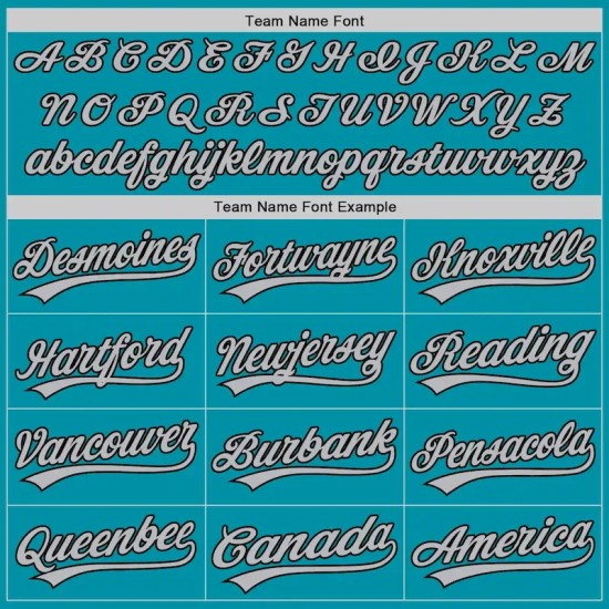 Custom Teal Gray-Black Authentic Throwback Baseball Jersey