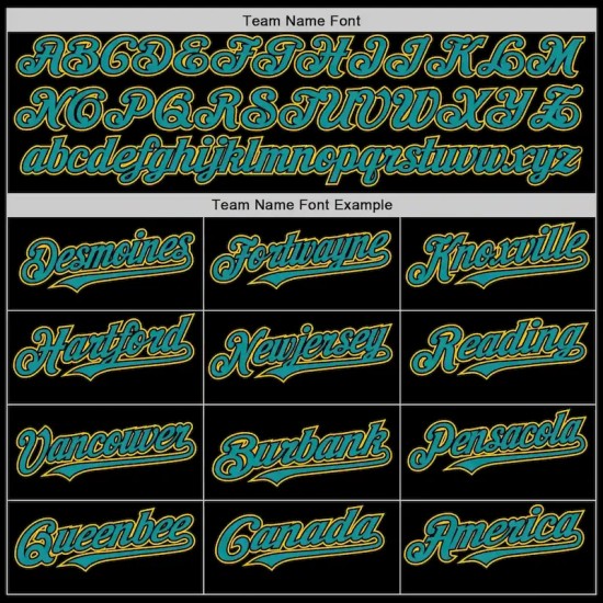 Custom Black Teal-Yellow Authentic Sleeveless Baseball Jersey