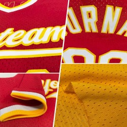 Custom Gold Green-White Authentic Throwback Baseball Jersey