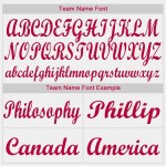 Custom White Red Pinstripe Red-White Baseball Jersey