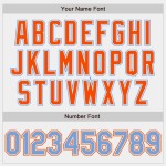 Custom White Powder Blue-Orange Authentic Baseball Jersey