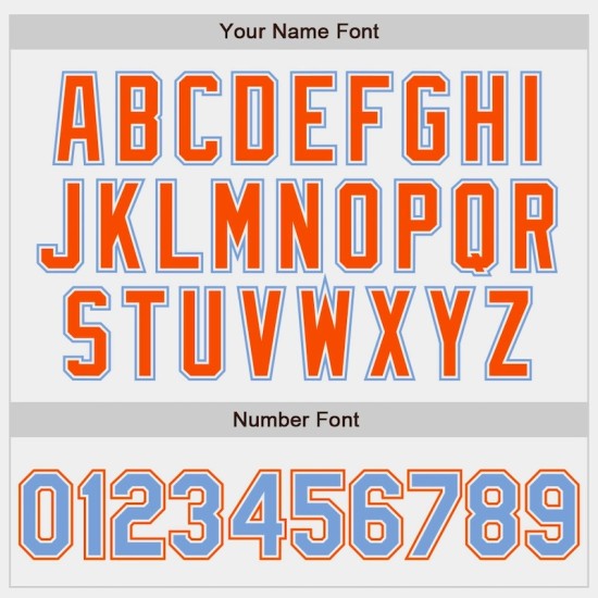 Custom White Powder Blue-Orange Authentic Baseball Jersey